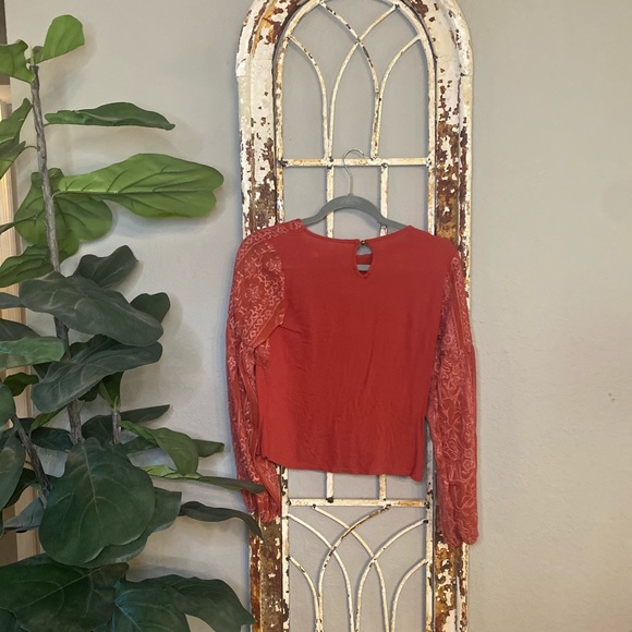 Embroidered Rust Top - Picture 2 of 2